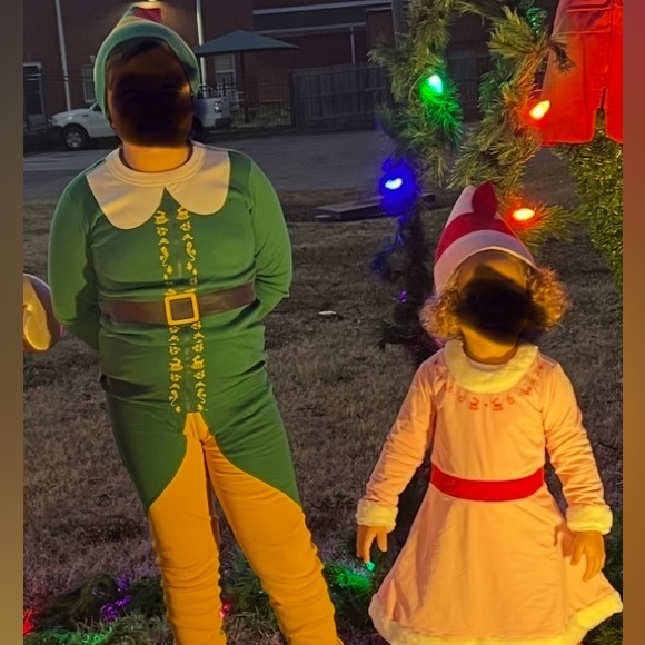 Kids Warner Bros™ Discovery Buddy the Elf Costume Long John Pajamas Set and hat - Picture 6 of 8